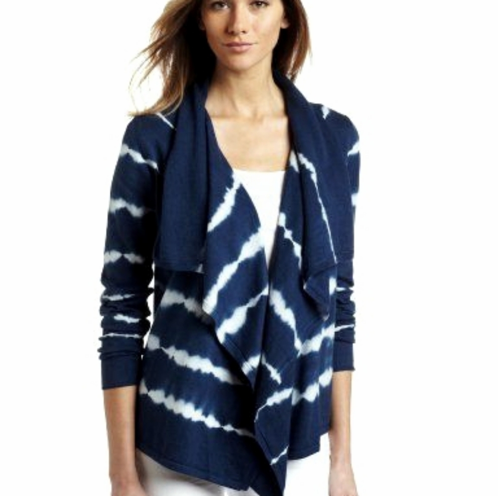 Calvin Klein Navy Blue Tie Die Sweater Cardigan